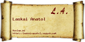 Laskai Anatol névjegykártya